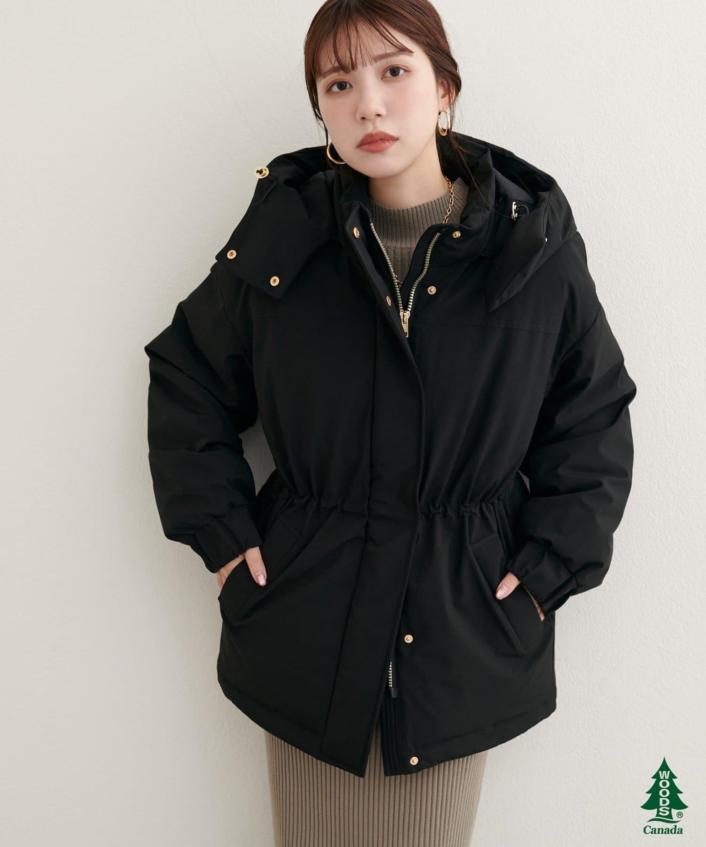 【WOODS CANADA × natural couture】中長款羽絨服