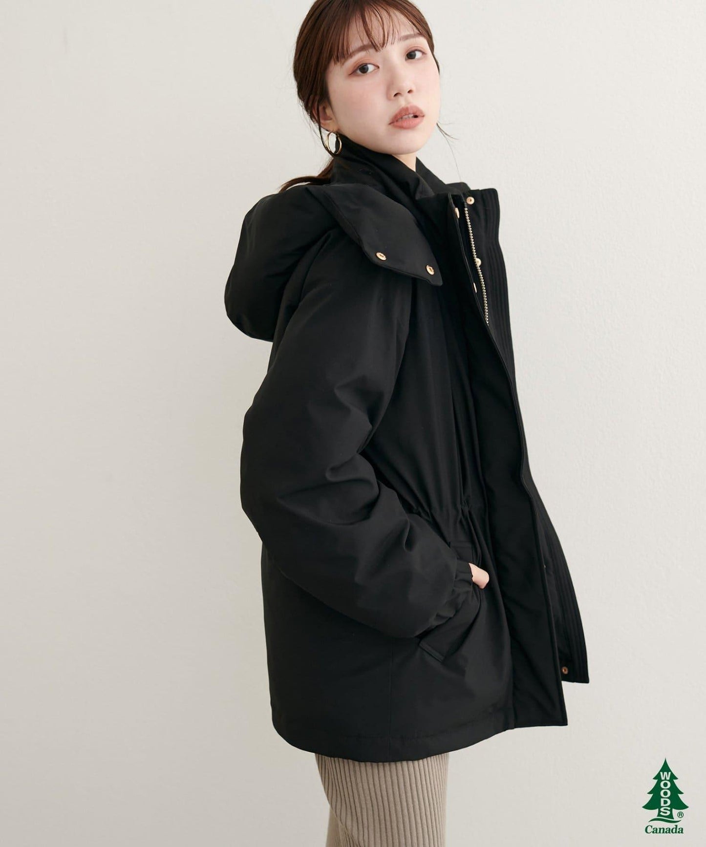 【WOODS CANADA × natural couture】中長款羽絨服
