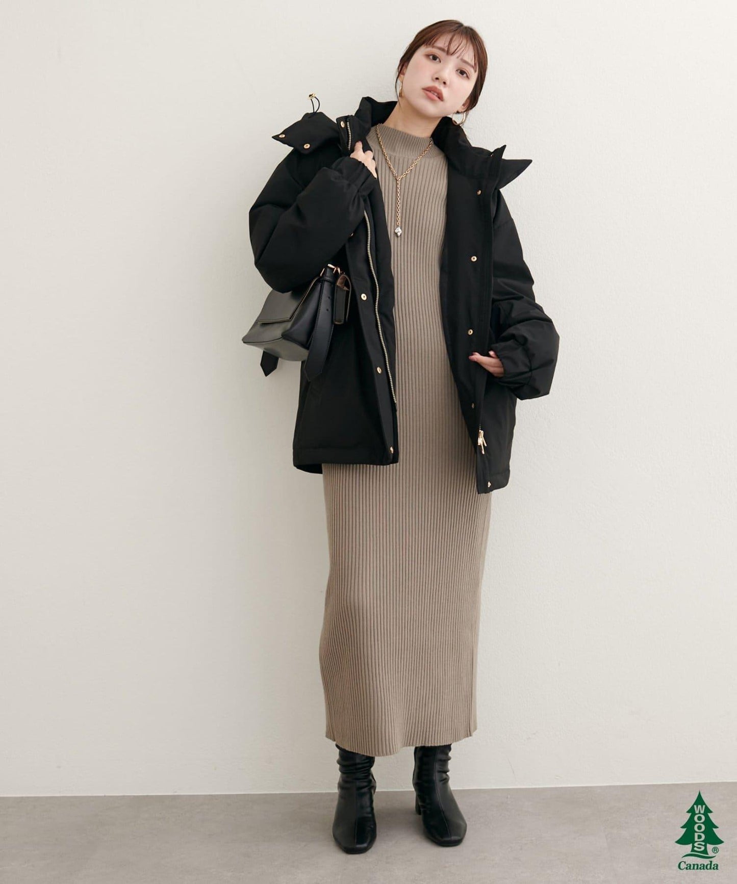 【WOODS CANADA × natural couture】中長款羽絨服