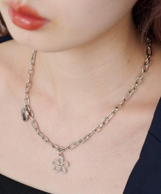 【fiw.】愛心花朵項鍊