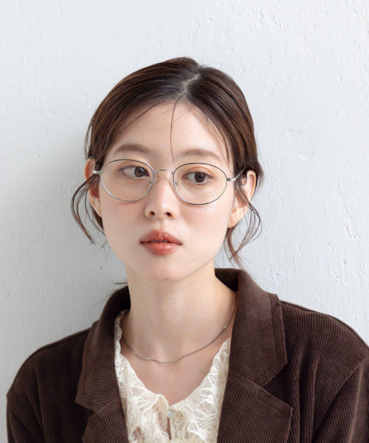 橢圓金屬鏡框眼鏡