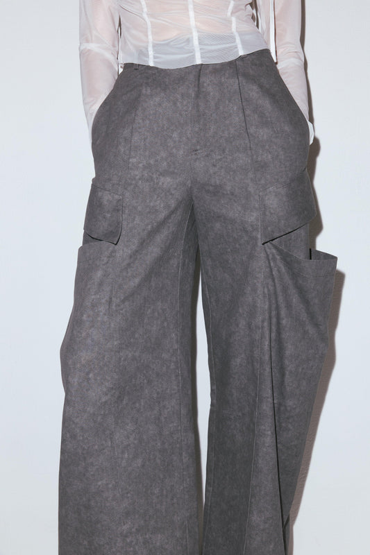 寬鬆口袋工裝褲