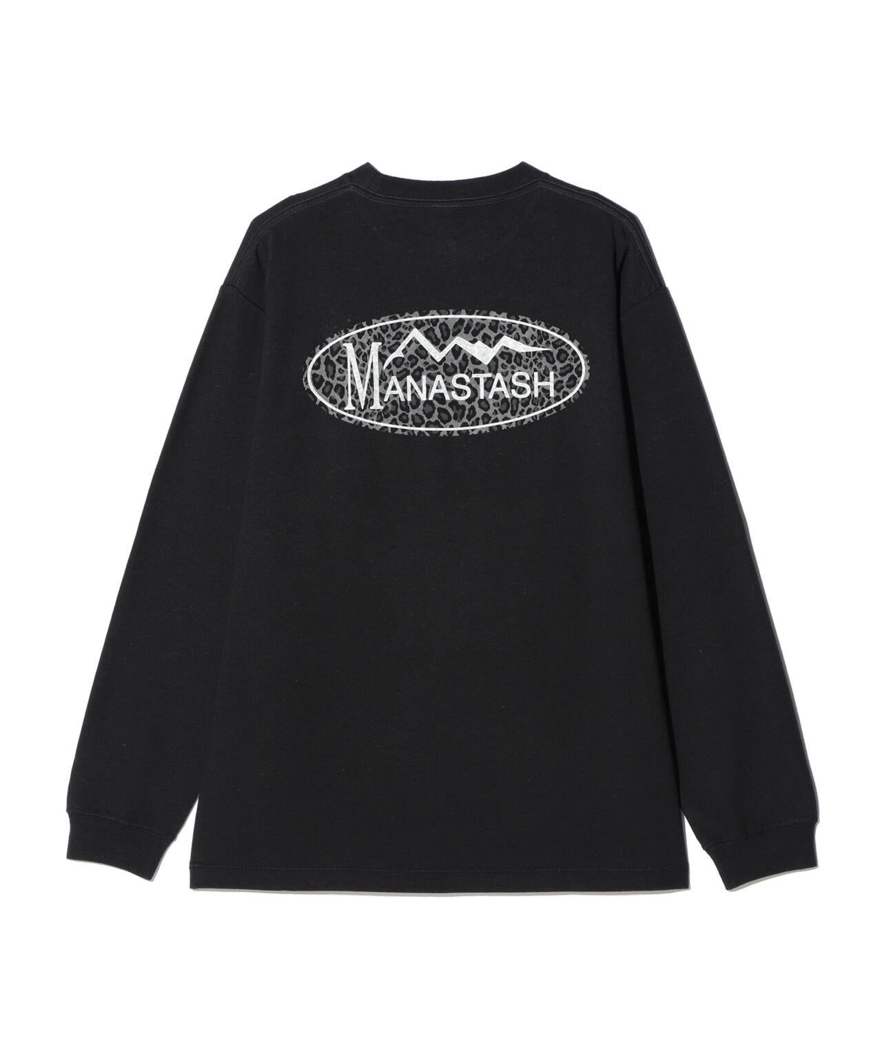 MANASTASH/長袖T恤 豹紋標誌 麻質