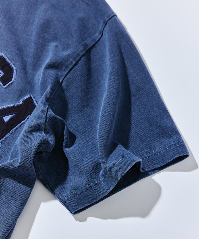 【限定】雙標拱形字母印花水洗圓領短袖T恤