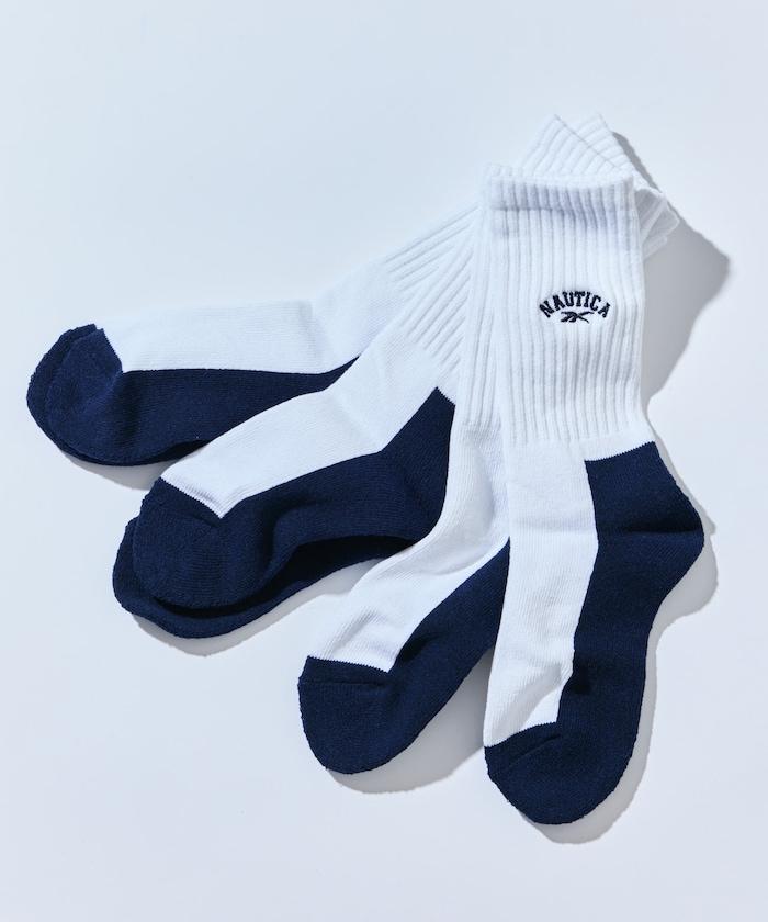 【Exclusive】3雙裝 雙標誌款 單點刺繡羅紋襪