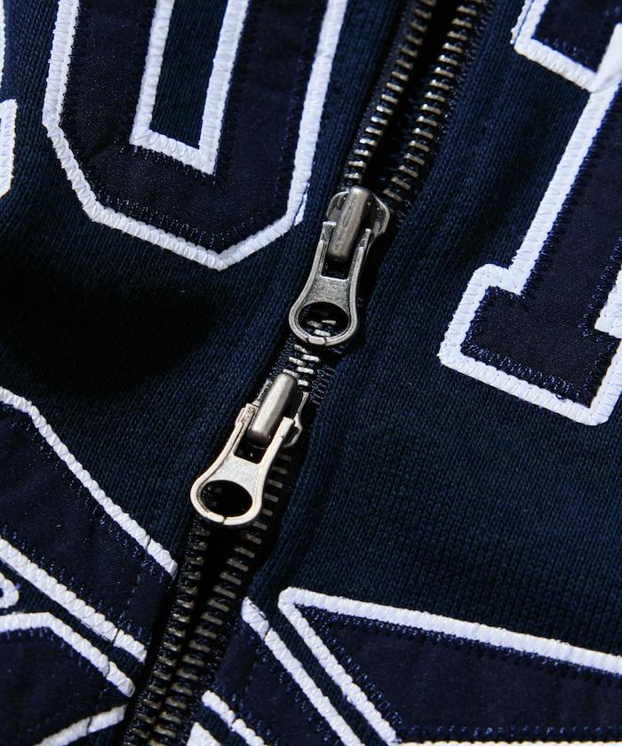 【Exclusive】重磅雙標拱形字母拉鍊連帽衛衣