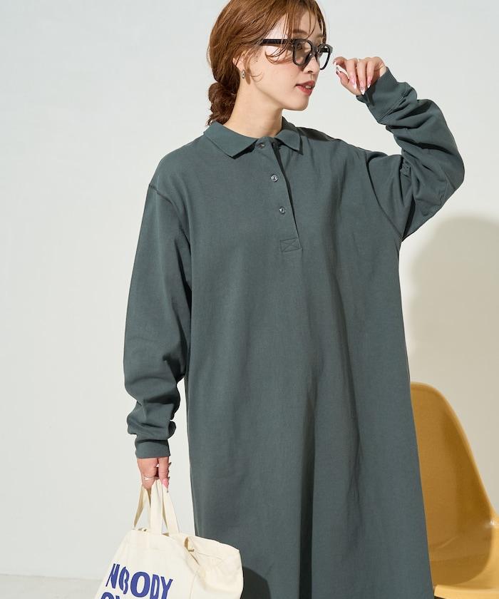 帶領口Polo連衣裙