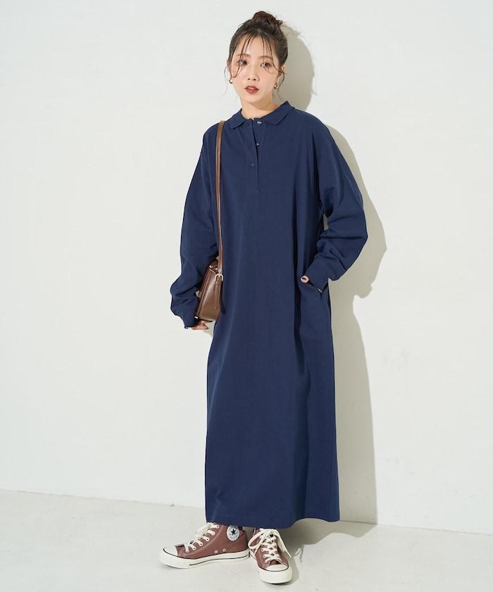 帶領口Polo連衣裙