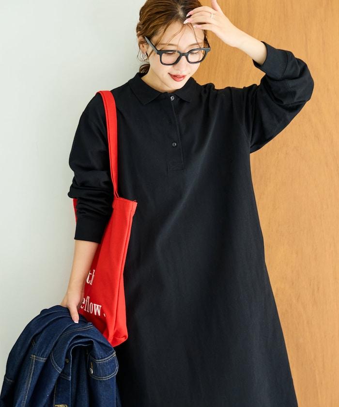 帶領口Polo連衣裙