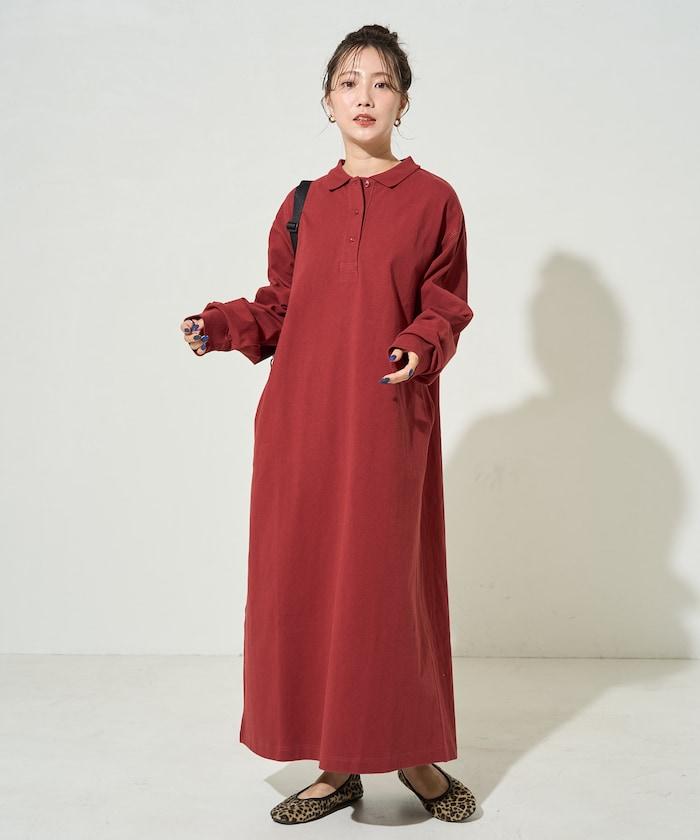 帶領口Polo連衣裙