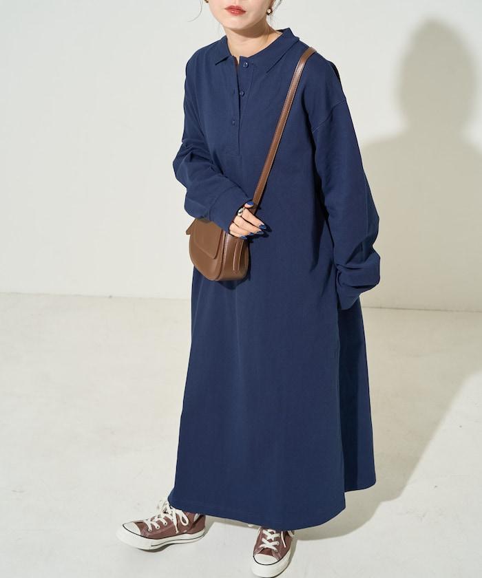 帶領口Polo連衣裙