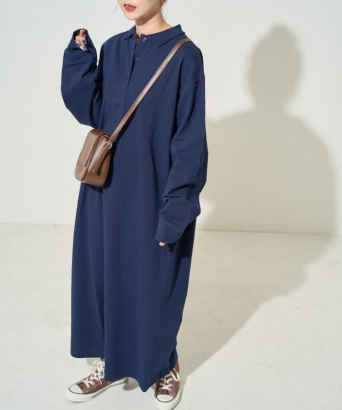 帶領口Polo連衣裙