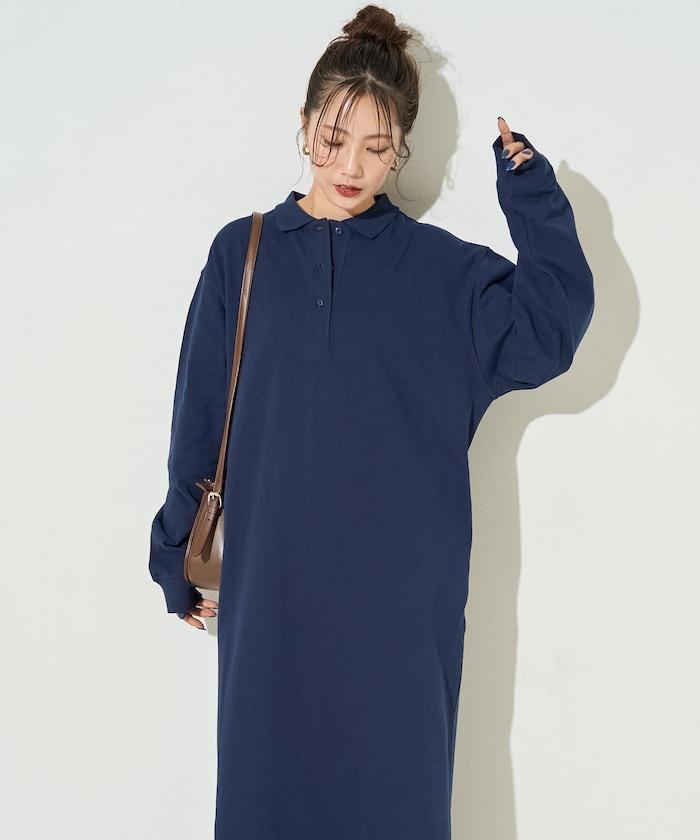 帶領口Polo連衣裙