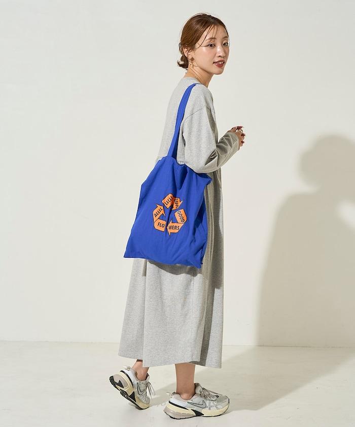 高腰褶皺拼接連衣裙