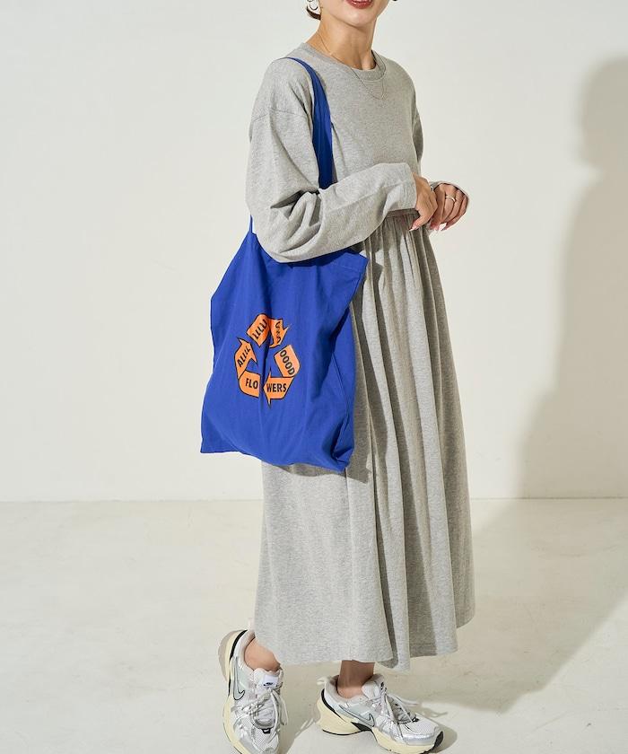 高腰褶皺拼接連衣裙