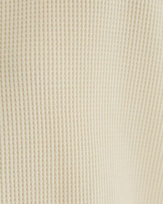 華夫格圓領長款套頭衫