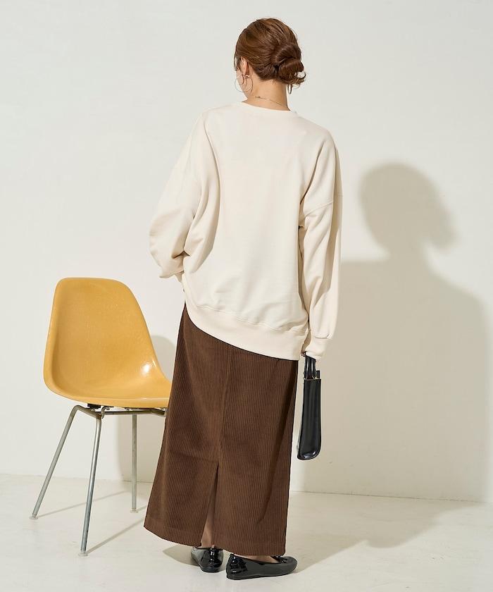 花卉剪裁刺繡衛衣套頭衫