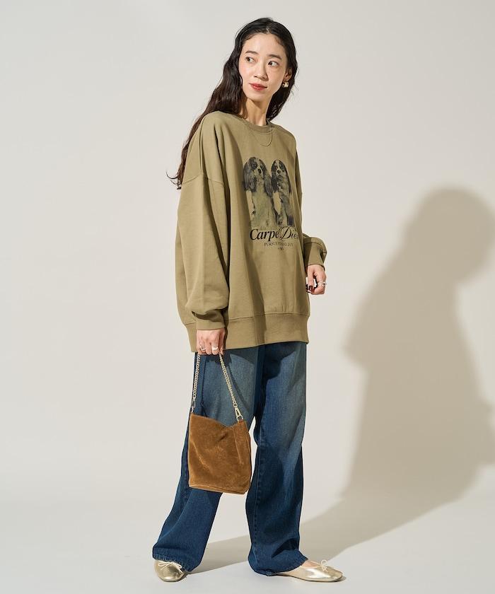 雙胞胎狗狗印花衛衣