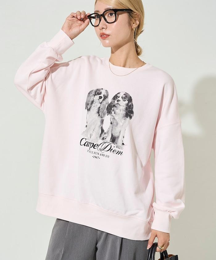 雙胞胎狗狗印花衛衣