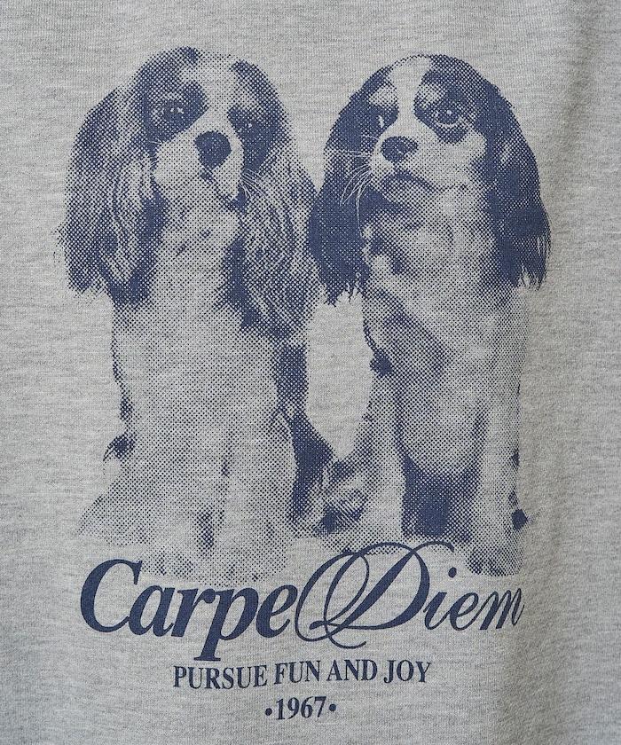 雙胞胎狗狗印花衛衣