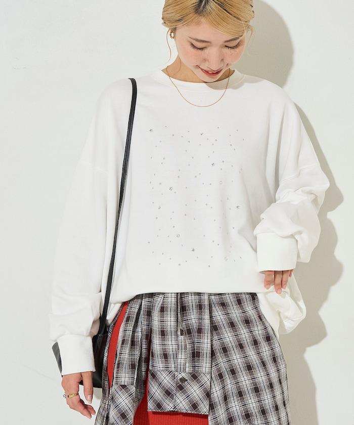 亮片熱貼絨毛衛衣