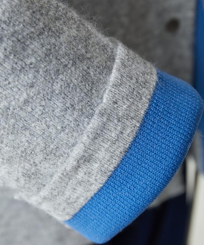 內裡配色按扣針織開衫