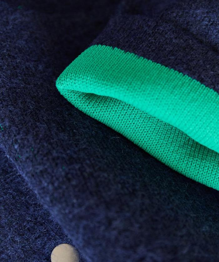 內裡配色按扣針織開衫