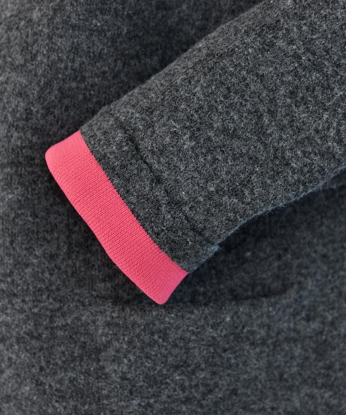 內裡配色按扣針織開衫