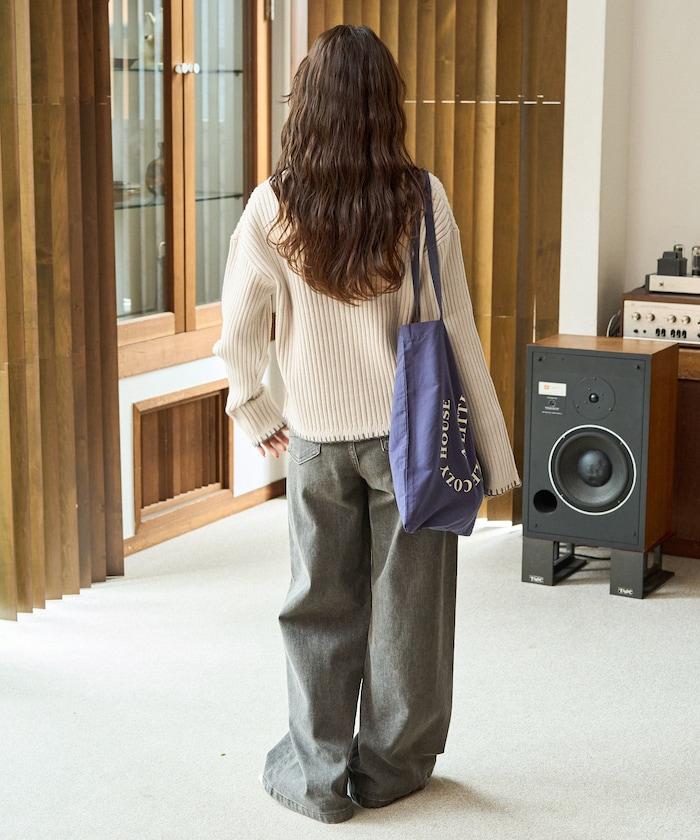 毛毯縫線針織短款開衫