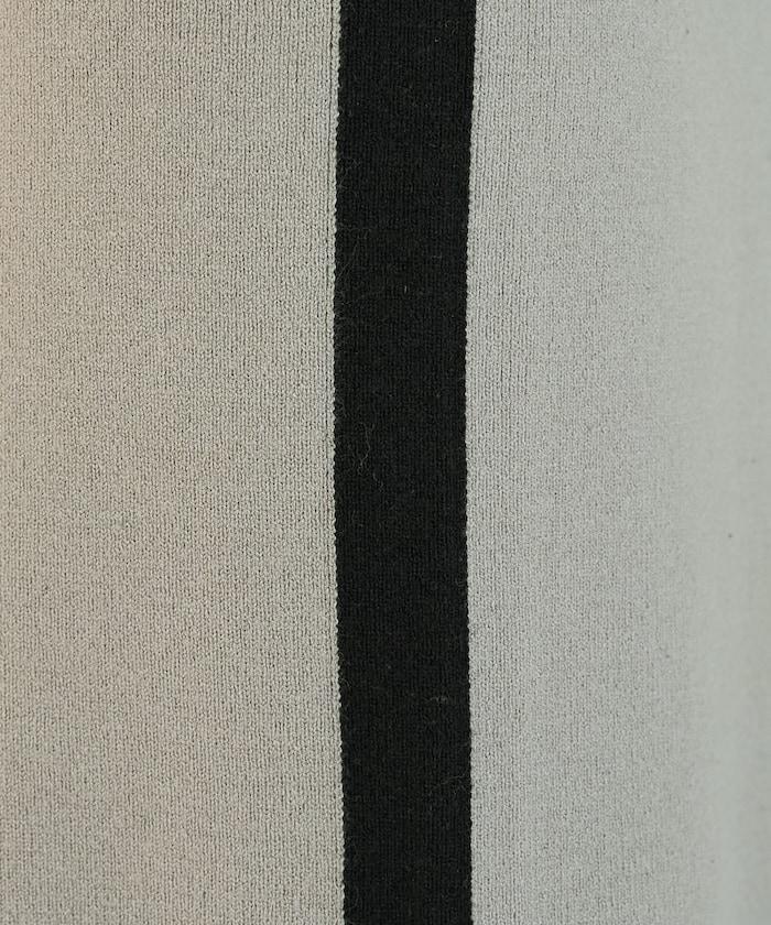 針織條紋休閒褲