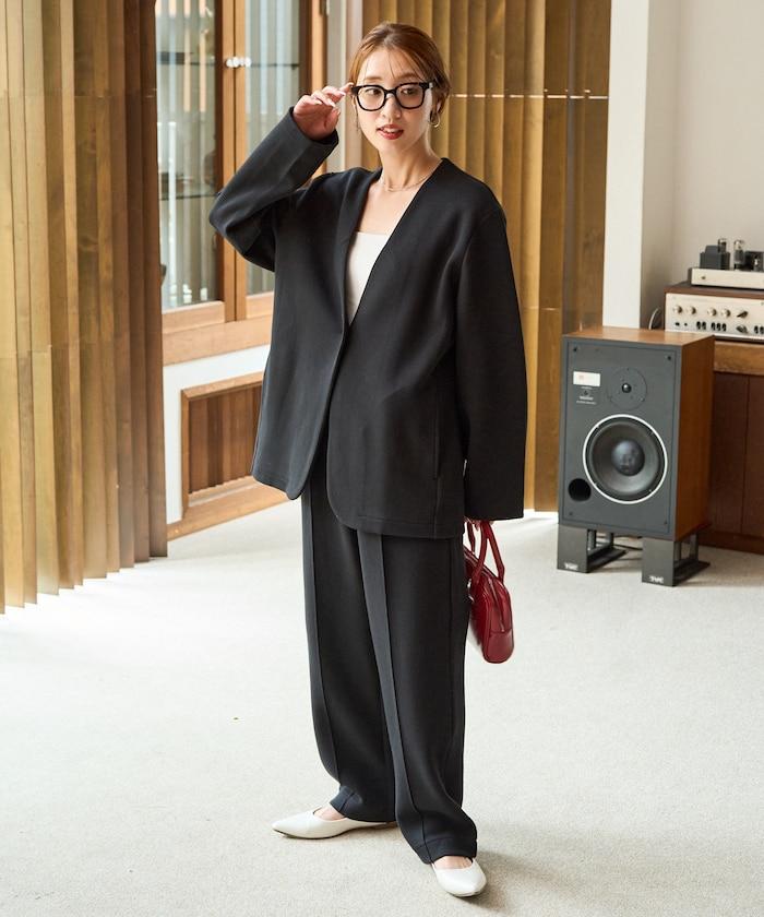 單排扣西裝外套套裝(西裝外套+長褲)