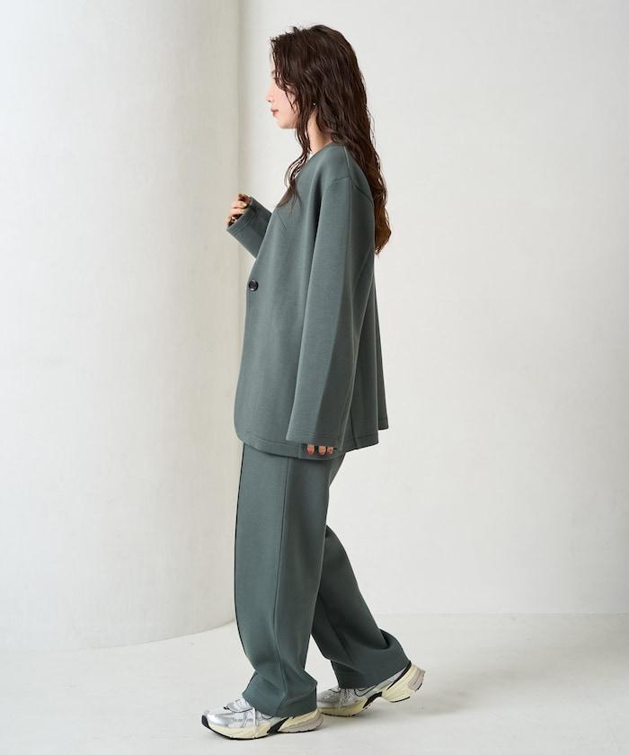 單排扣西裝外套套裝(西裝外套+長褲)