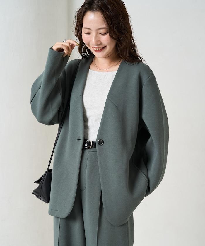 單排扣西裝外套套裝(西裝外套+長褲)