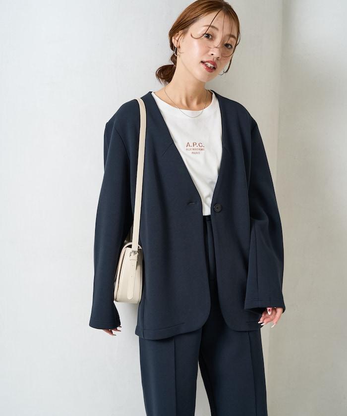 單排扣西裝外套套裝(西裝外套+長褲)