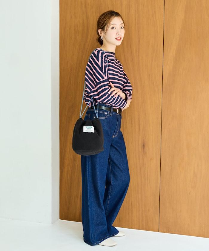 特別款拼色抓絨束口包