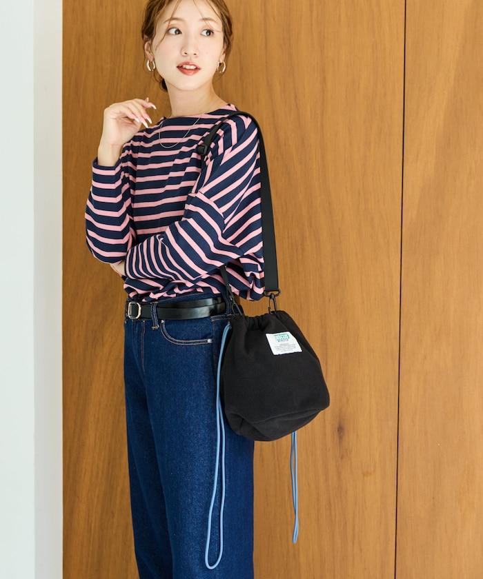 特別款拼色抓絨束口包