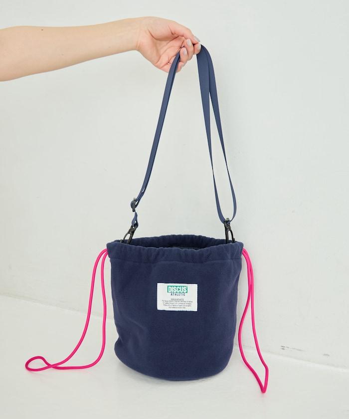 特別款拼色抓絨束口包