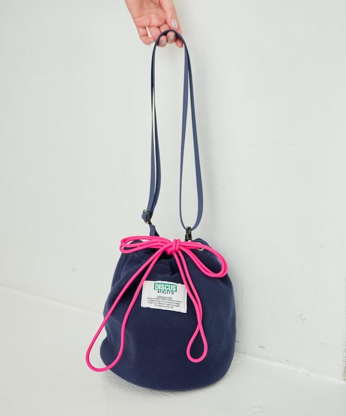 特別款拼色抓絨束口包