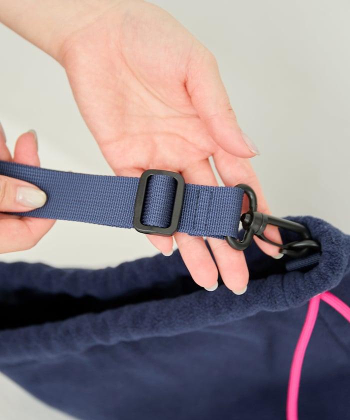 特別款拼色抓絨束口包