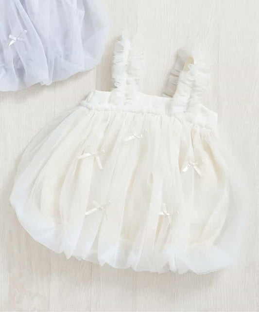 泡泡紗蓬蓬裙吊帶連衣裙