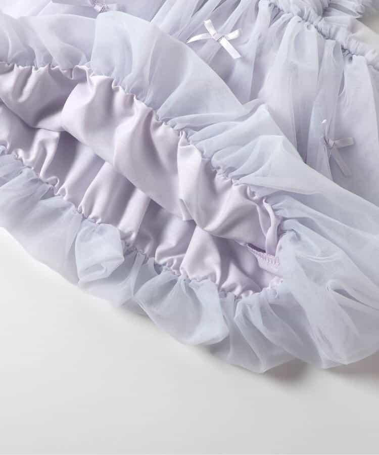 泡泡紗蓬蓬裙吊帶連衣裙