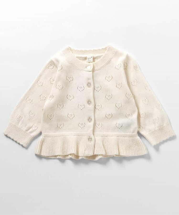 愛心鏤空針織嬰兒開衫_可機洗