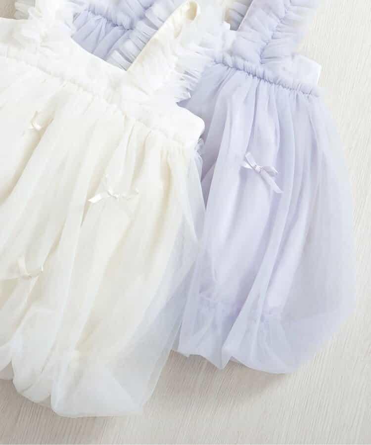 泡泡紗蓬蓬裙吊帶連衣裙