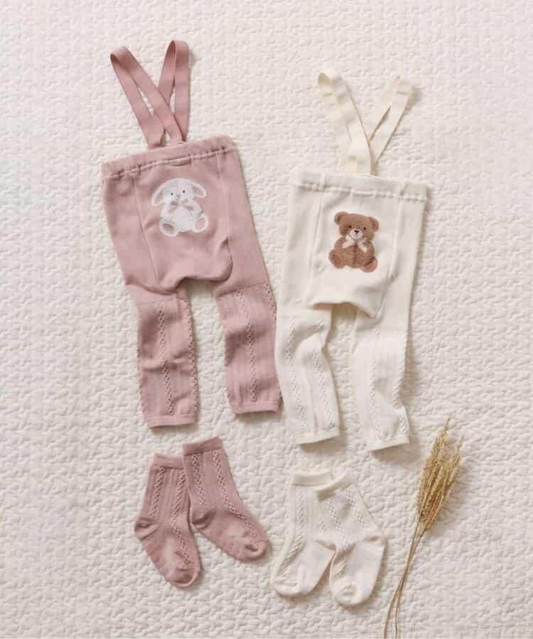 動物尾巴造型打底褲&襪子套裝