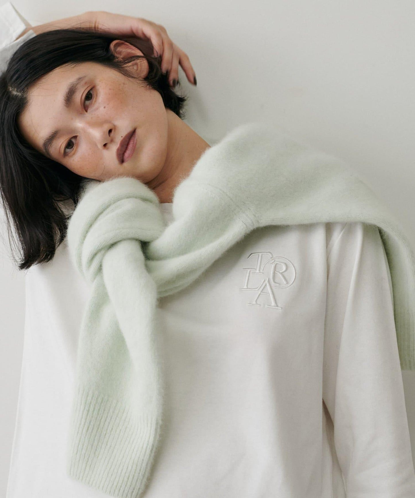 加厚小標刺繡長袖T恤