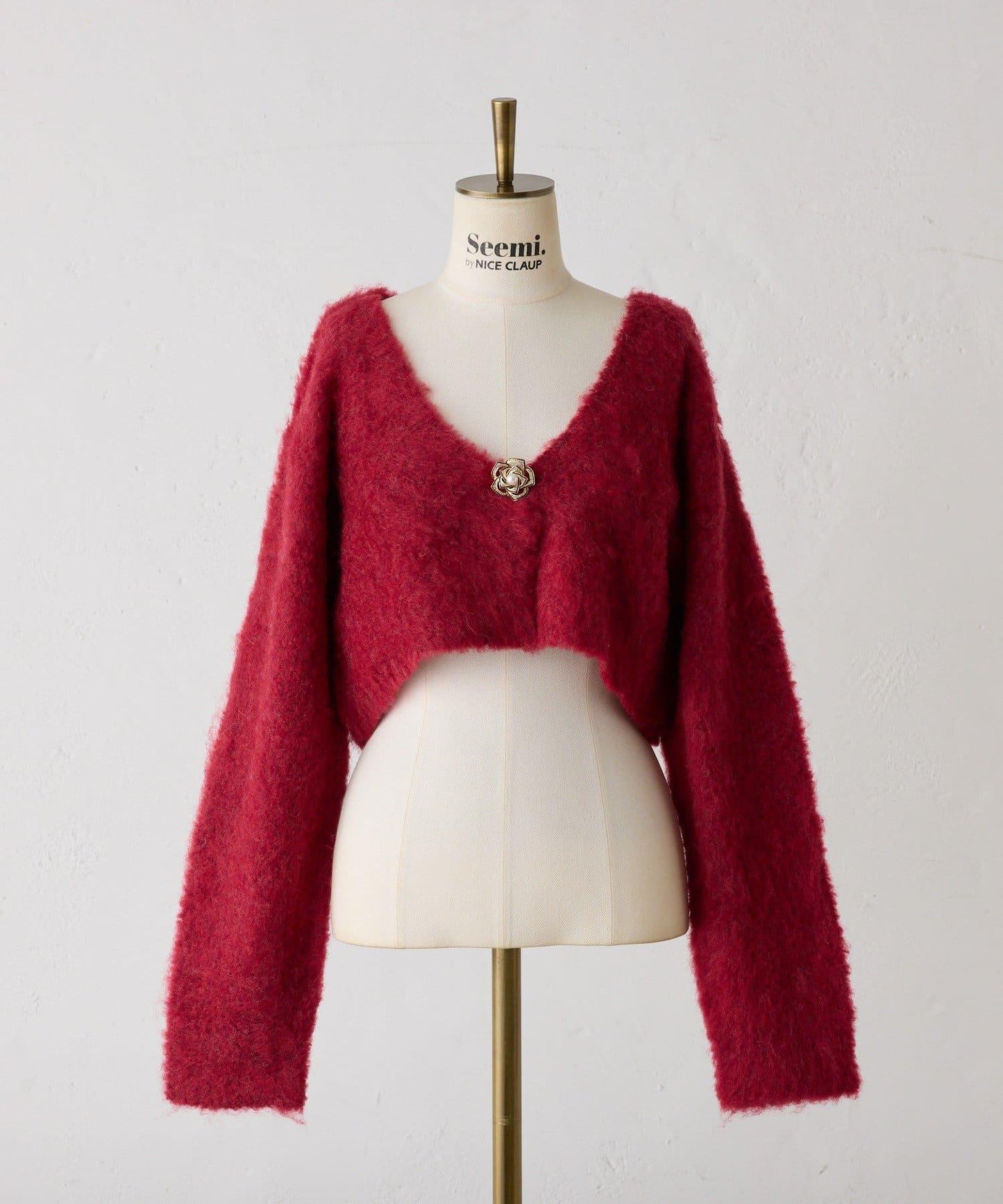 【Seemi.】花朵紐釦針織開衫