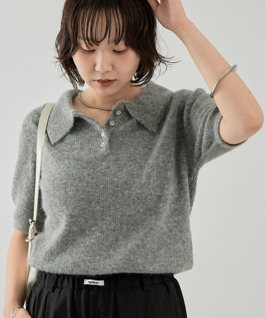 帶領短袖針織衫