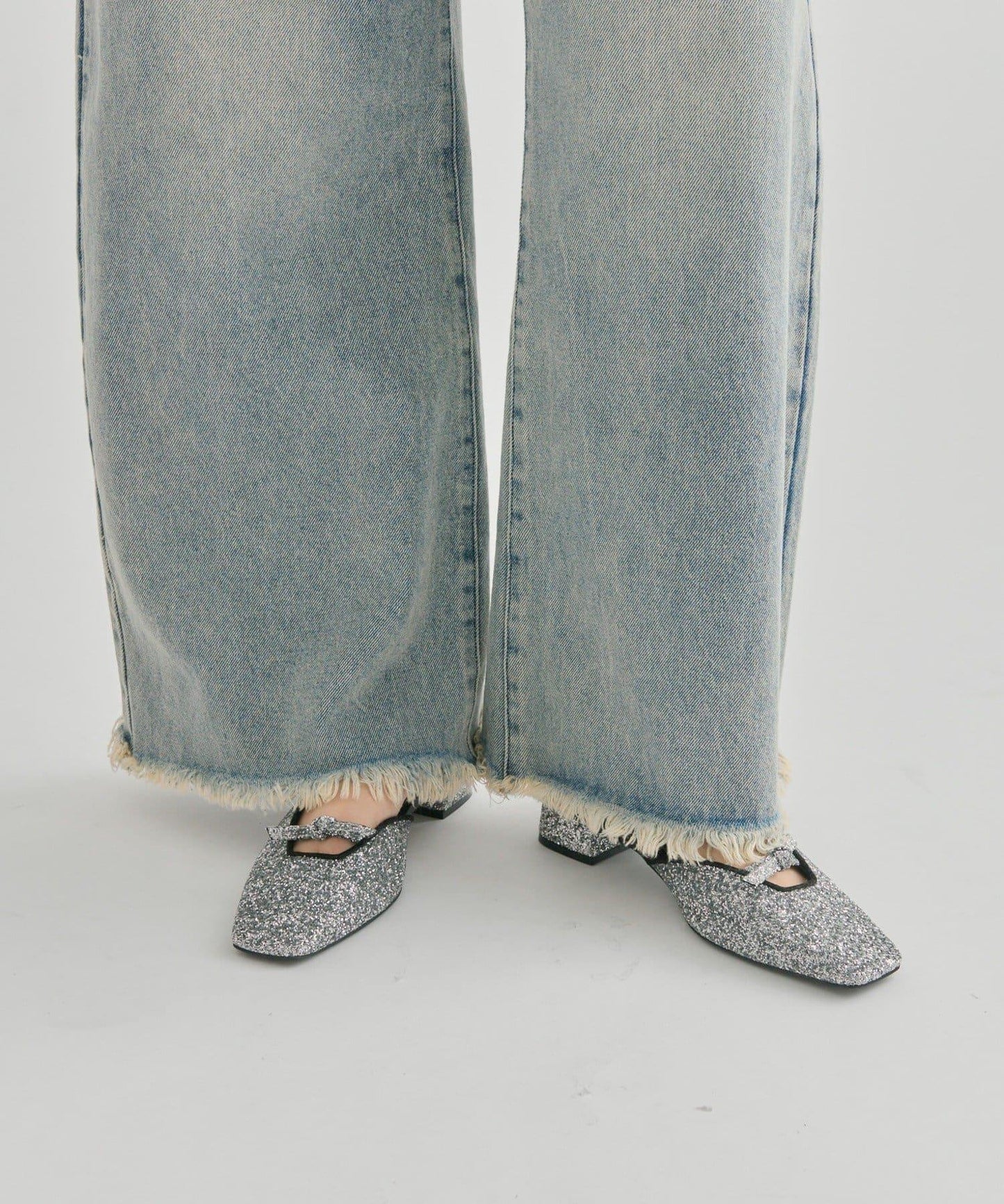 方頭蝴蝶結女式高跟鞋