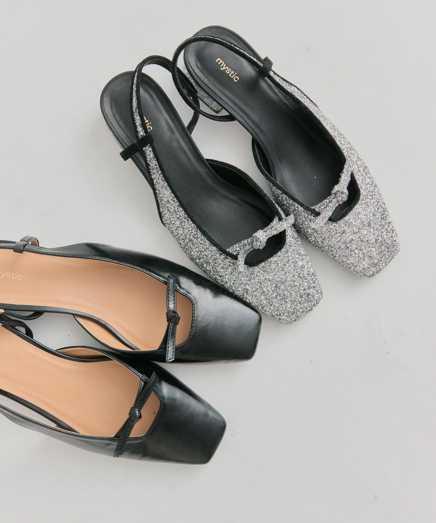 方頭蝴蝶結女式高跟鞋