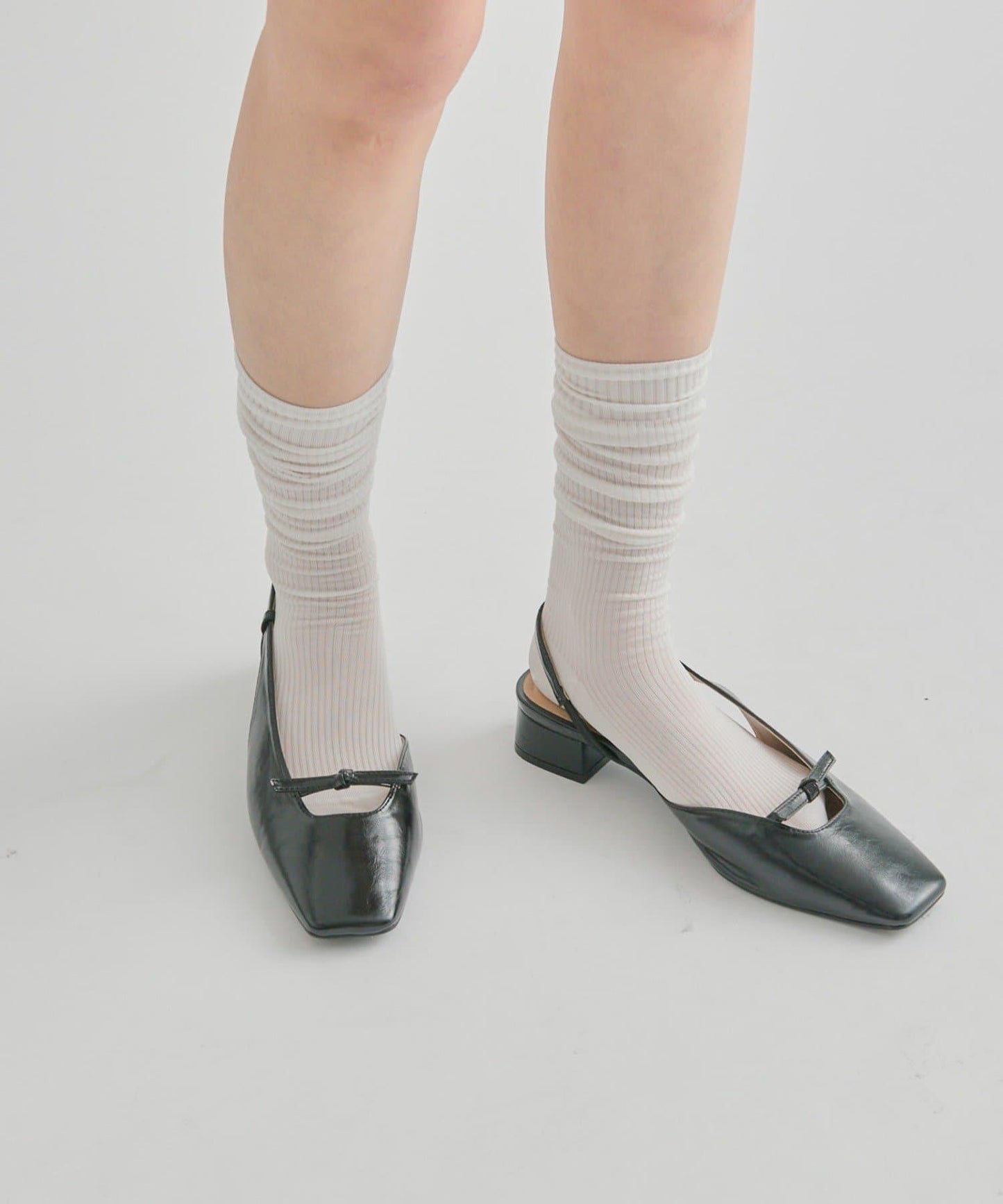 方頭蝴蝶結女式高跟鞋